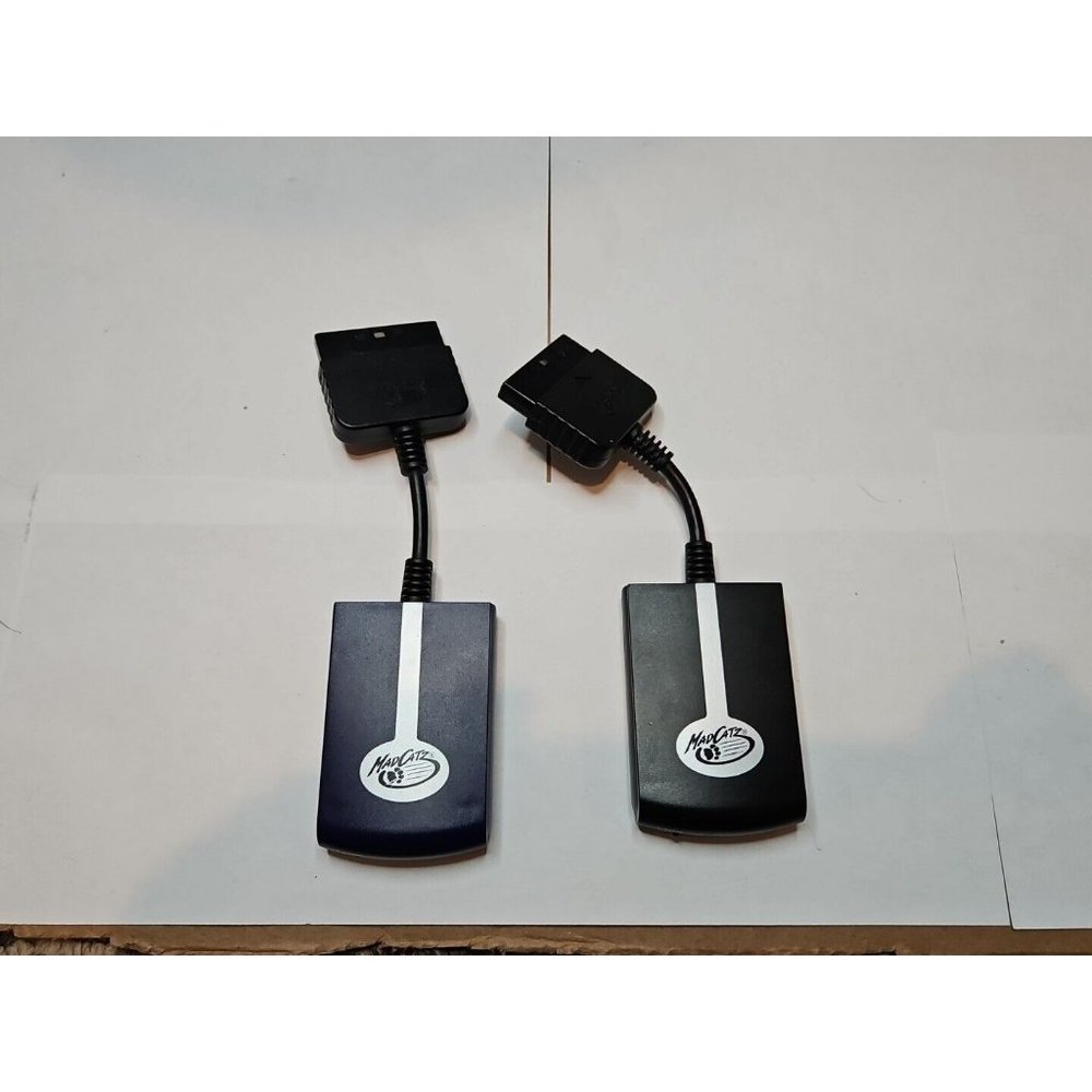 Lot of 2 Mad Catz Wireless Playstation 2 Controller Dongles PS2 8246